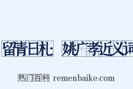 留青日札·姚广孝近义词是什么意思的图片